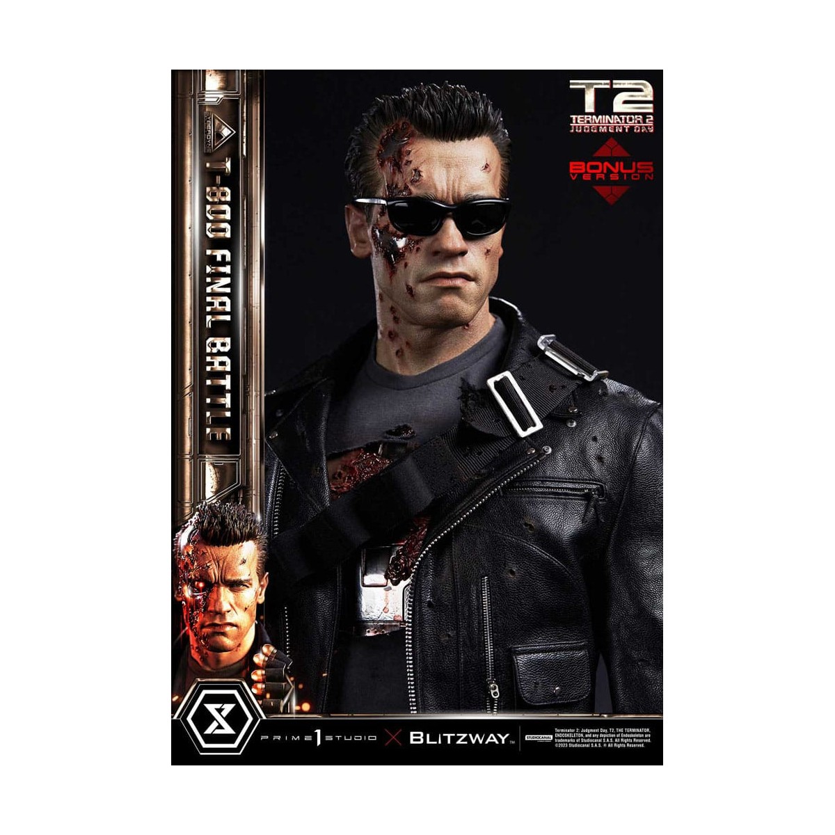 Prime 1 - Terminator 2 Il Giorno del Giudizio T-800 Battaglia Finale Versione Bonus Deluxe - Museo Masterline Serie 1/3