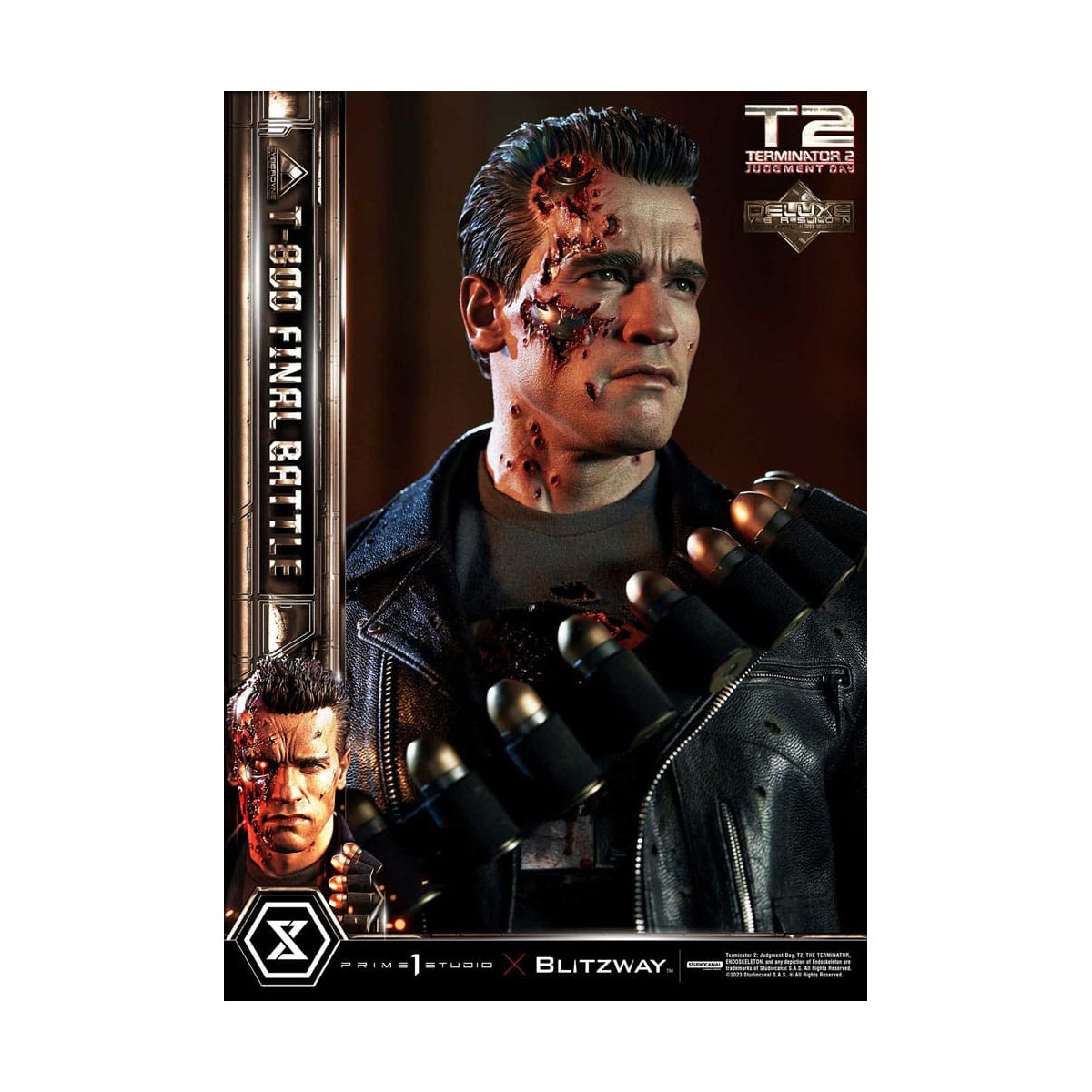 Prime 1 - Terminator 2 Il Giorno del Giudizio T-800 Battaglia Finale Versione Bonus Deluxe - Museo Masterline Serie 1/3