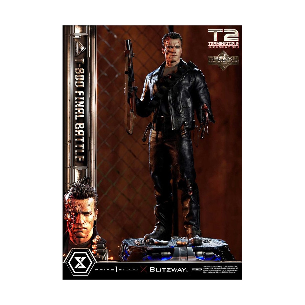 Prime 1 - Terminator 2 Il Giorno del Giudizio T-800 Battaglia Finale Versione Bonus Deluxe - Museo Masterline Serie 1/3