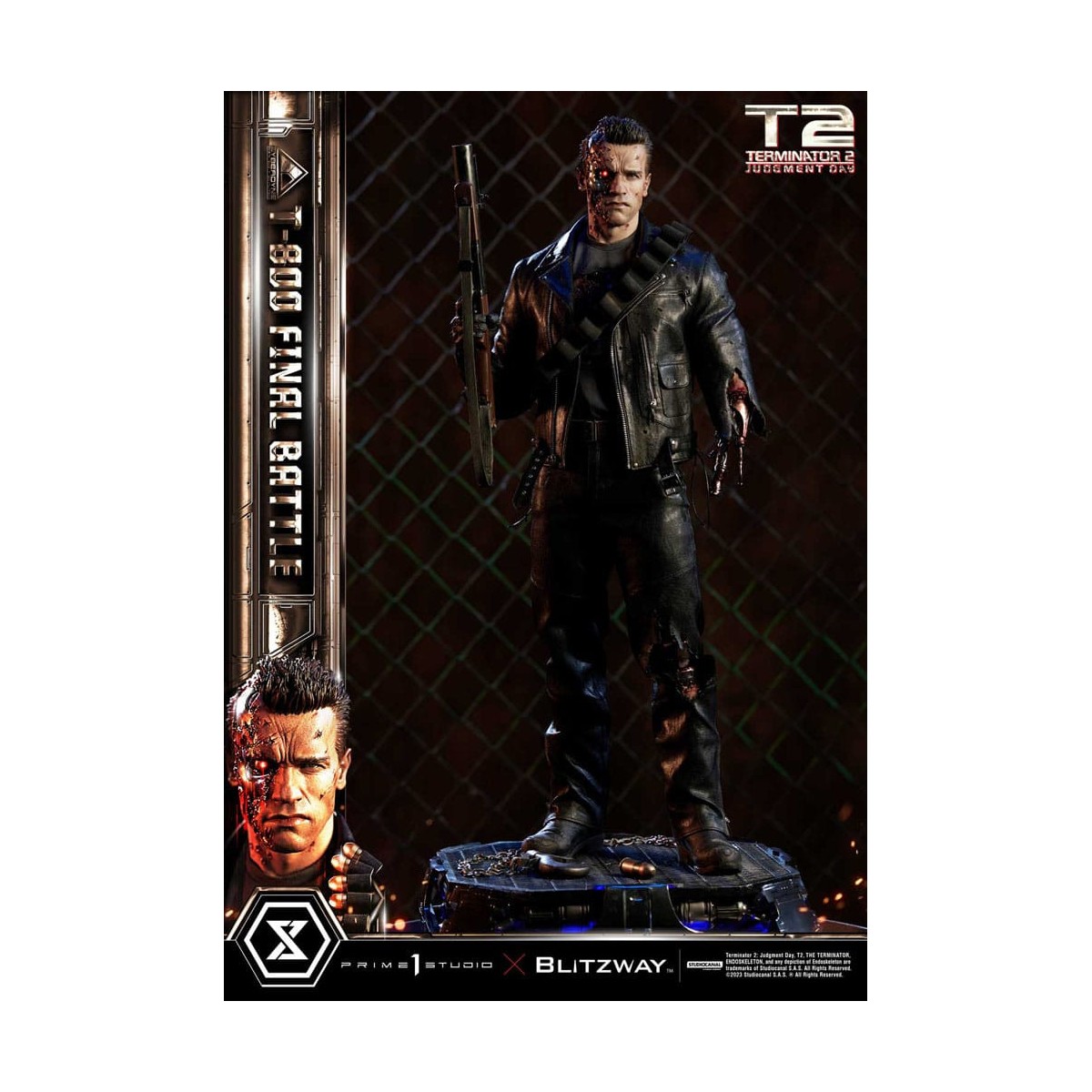 Prime 1 - Terminator 2 Il Giorno del Giudizio T-800 Battaglia Finale Versione Bonus Deluxe - Museo Masterline Serie 1/3