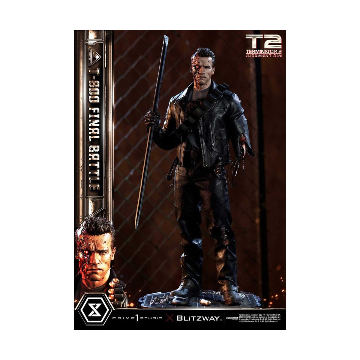 Prime 1 - Terminator 2 Il Giorno del Giudizio T-800 Battaglia Finale Versione Bonus Deluxe - Museo Masterline Serie 1/3