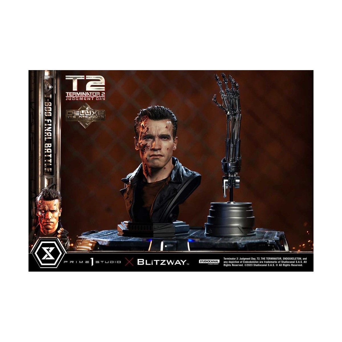 Prime 1 - Terminator 2 Il Giorno del Giudizio T-800 Battaglia Finale Versione Bonus Deluxe - Museo Masterline Serie 1/3