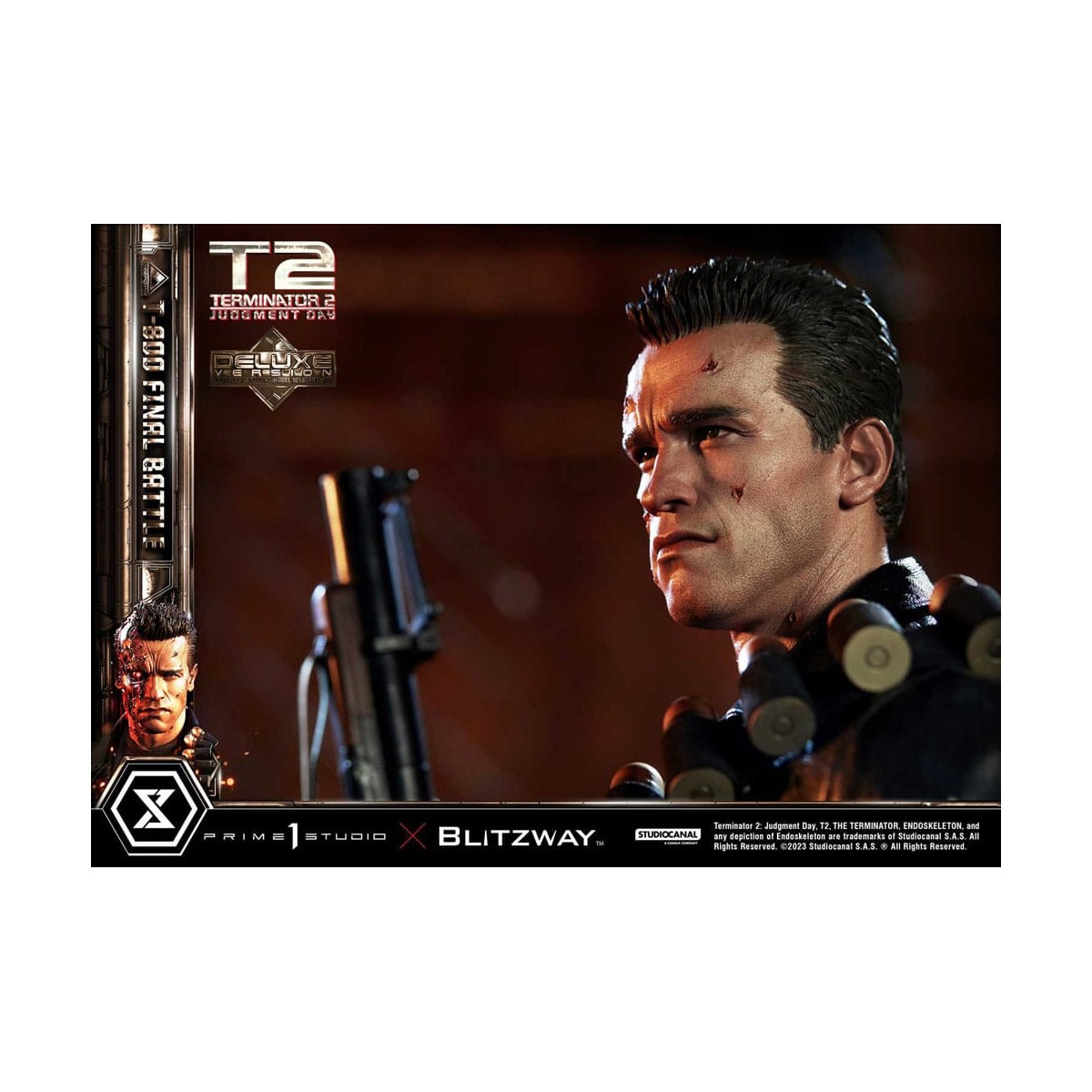Prime 1 - Terminator 2 Il Giorno del Giudizio T-800 Battaglia Finale Versione Bonus Deluxe - Museo Masterline Serie 1/3