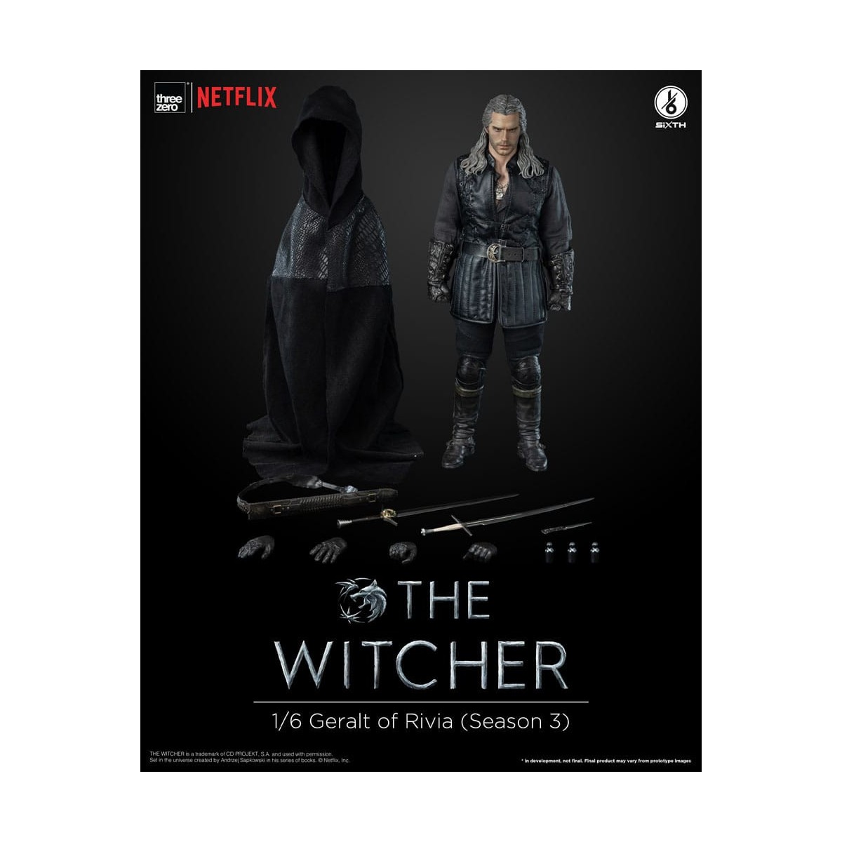 Trezero- Geralt di Rivia 1/6 - The Witcher Stagione 3