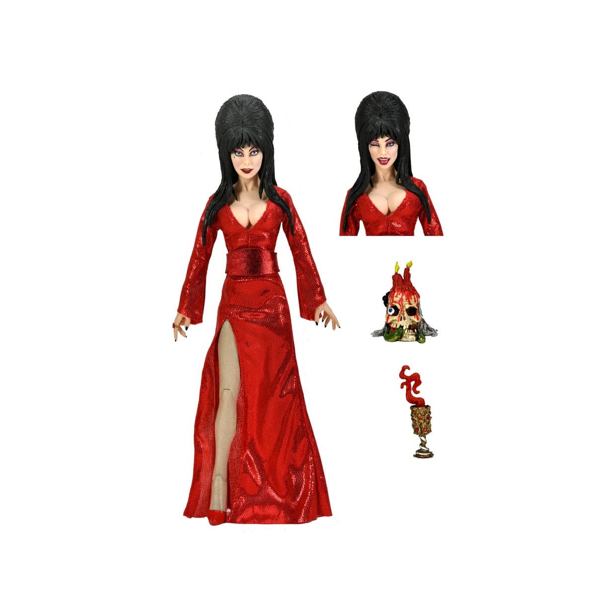 Neca - Elvira Padrona delle Tenebre Rosso, Spavento e Boo - Panno retrò