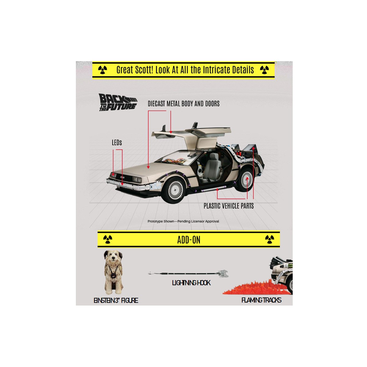 Takara Tomy - Ritorno al futuro - Macchina del tempo pressofusa replica DeLorean