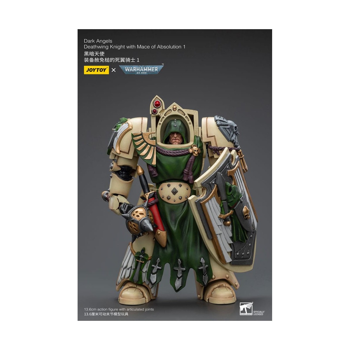 JoyToy Space Marine - Angeli Oscuri - Cavaliere Deathwing con Mazza dell'Assoluzione 1/18 - Warhammer 40K