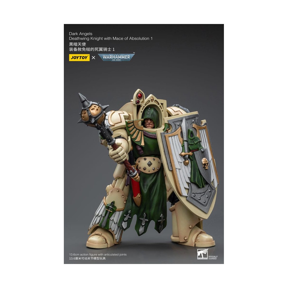 JoyToy Space Marine - Angeli Oscuri - Cavaliere Deathwing con Mazza dell'Assoluzione 1/18 - Warhammer 40K