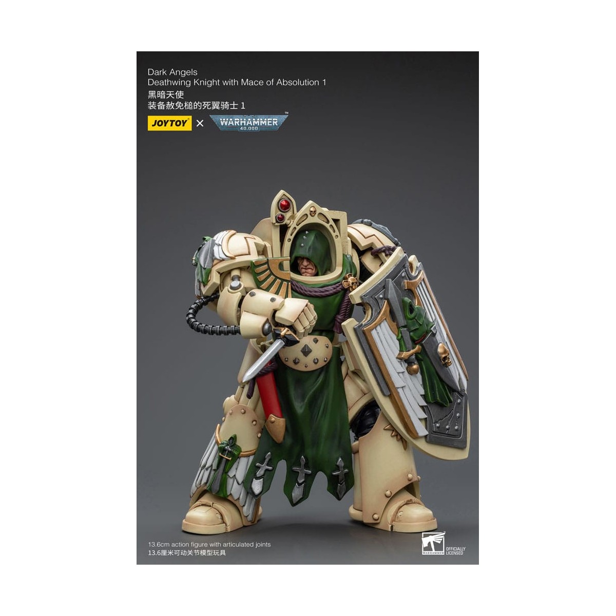JoyToy Space Marine - Angeli Oscuri - Cavaliere Deathwing con Mazza dell'Assoluzione 1/18 - Warhammer 40K