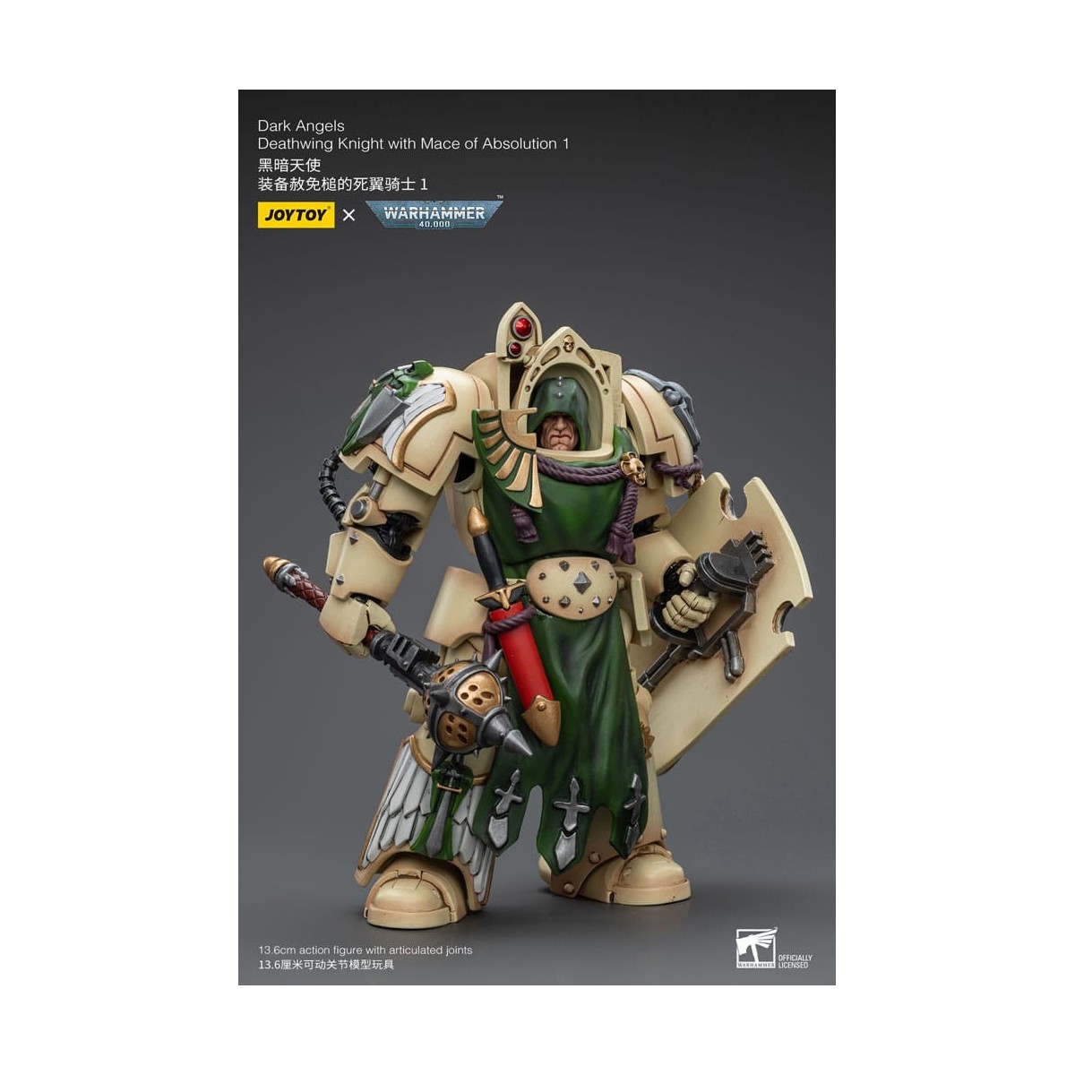 JoyToy Space Marine - Angeli Oscuri - Cavaliere Deathwing con Mazza dell'Assoluzione 1/18 - Warhammer 40K