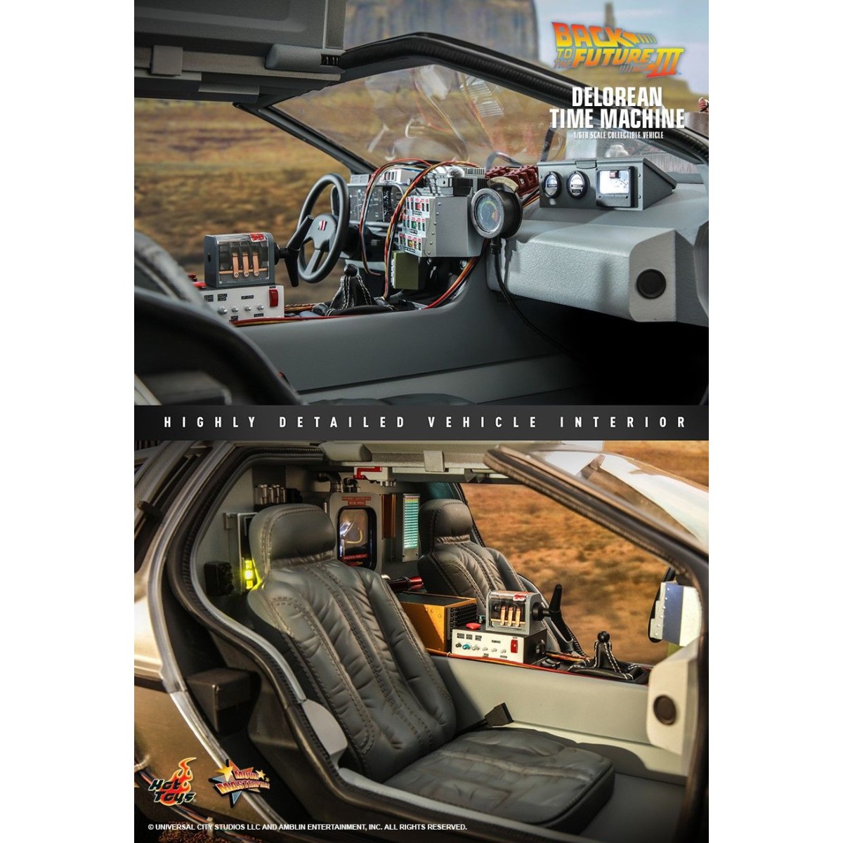 Hot Toys - Ritorno al futuro 3 1/6 Delorean - BTTF3