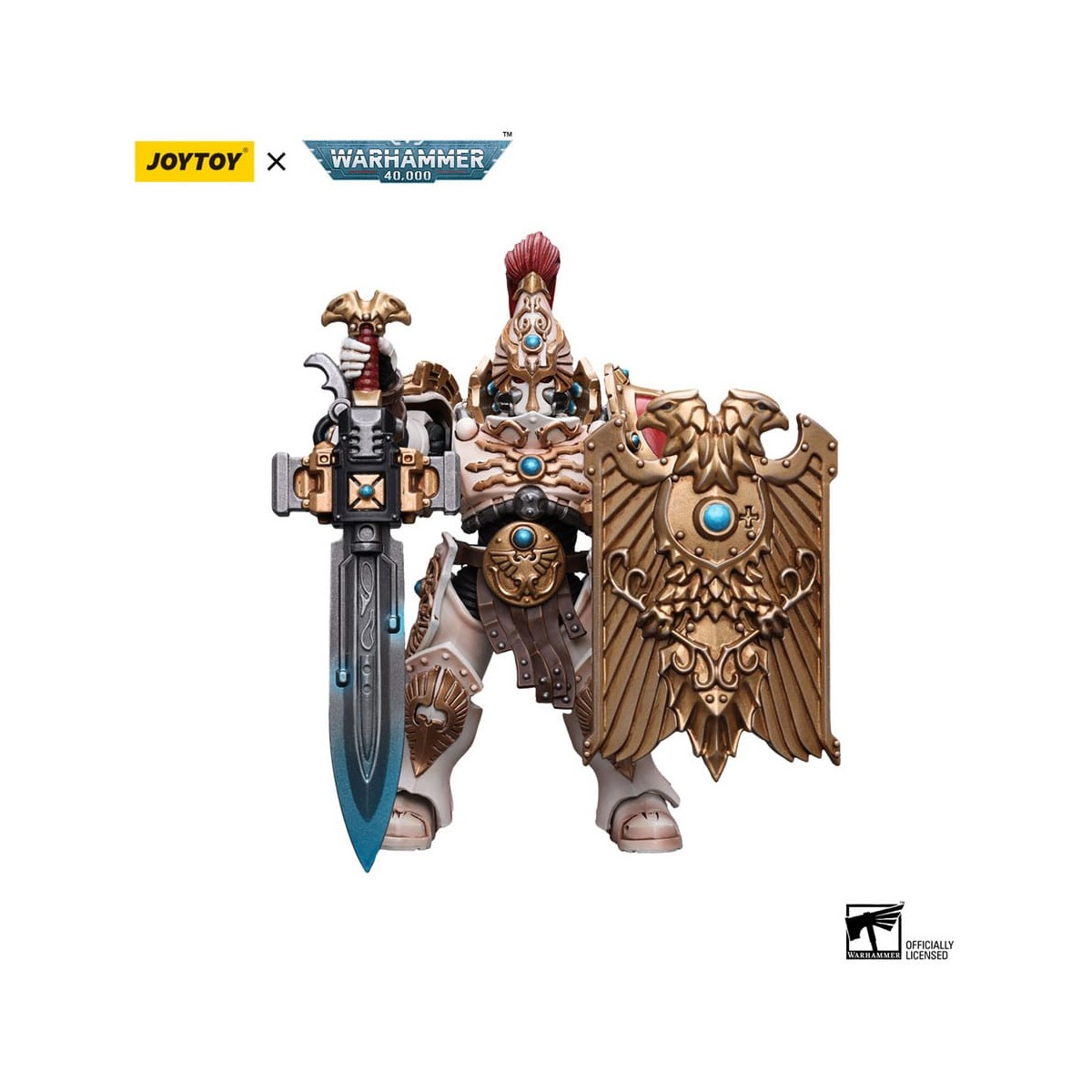 JoyToy Space Marines - Adeptus Custodes Solar Watch - Guardia Custode con Lama della Sentinella e Scudo di Praesidium 1/18