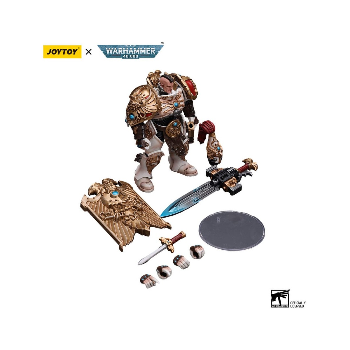 JoyToy Space Marines - Adeptus Custodes Solar Watch - Guardia Custode con Lama della Sentinella e Scudo di Praesidium 1/18