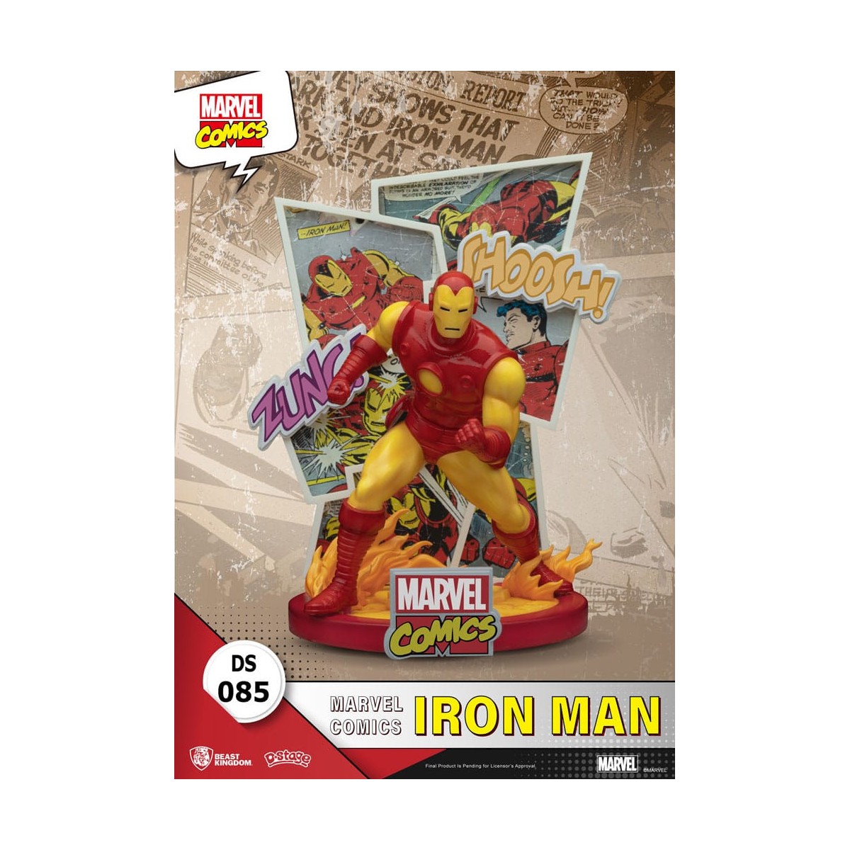 Diorama PVC di Beast Kingdom Marvel Comics - Iron Man D-Stage