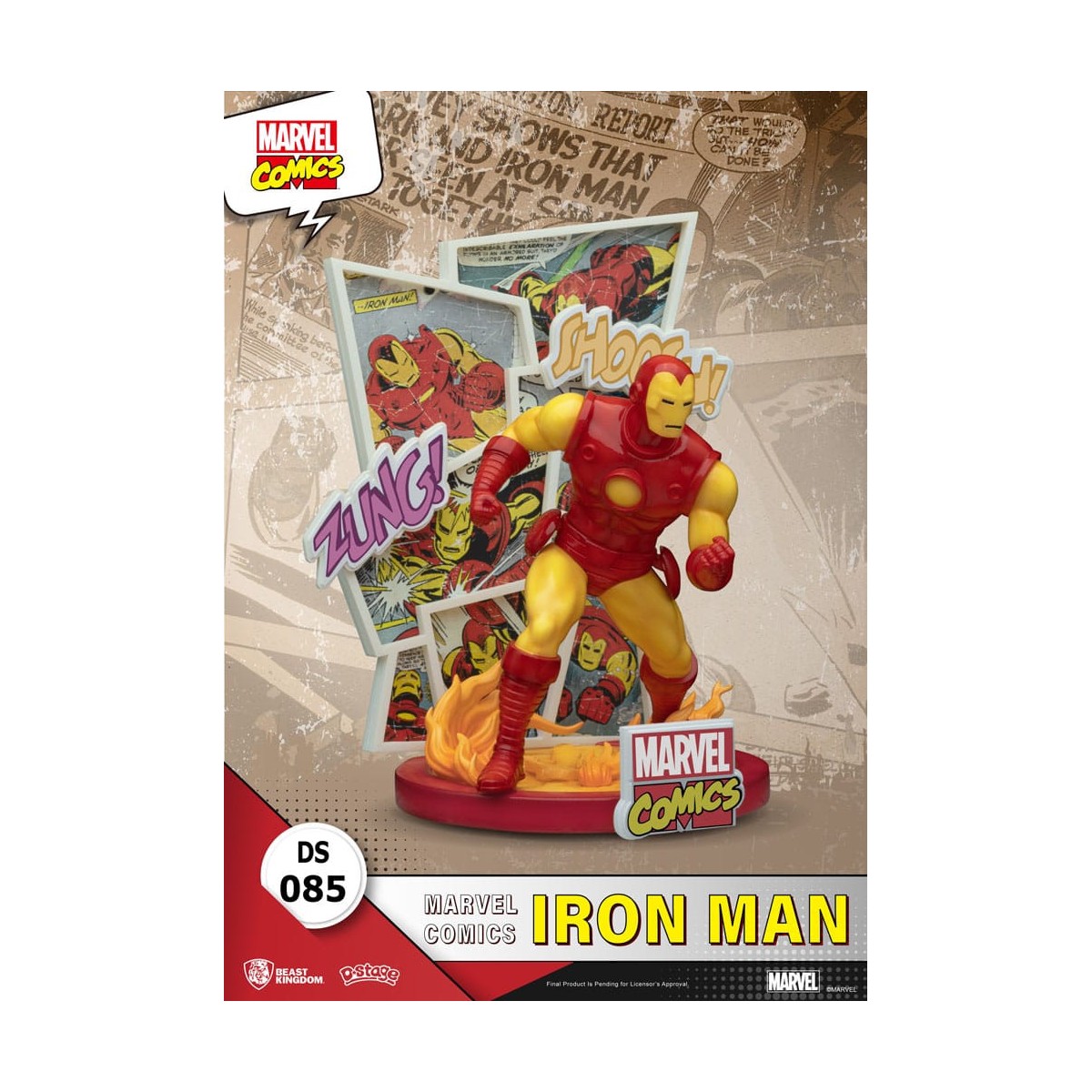 Diorama PVC di Beast Kingdom Marvel Comics - Iron Man D-Stage