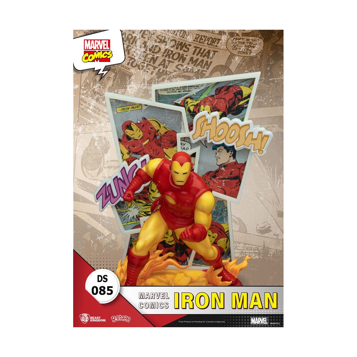 Diorama PVC di Beast Kingdom Marvel Comics - Iron Man D-Stage