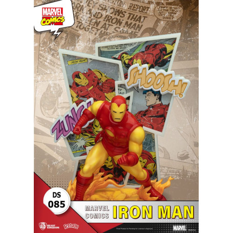 Diorama PVC di Beast Kingdom Marvel Comics - Iron Man D-Stage