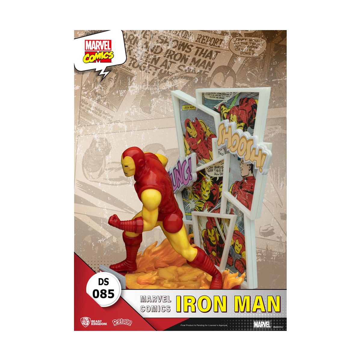 Diorama PVC di Beast Kingdom Marvel Comics - Iron Man D-Stage