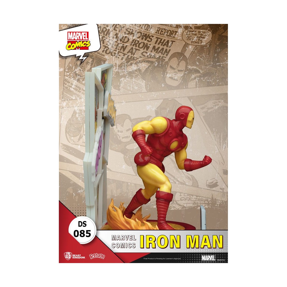 Diorama PVC di Beast Kingdom Marvel Comics - Iron Man D-Stage