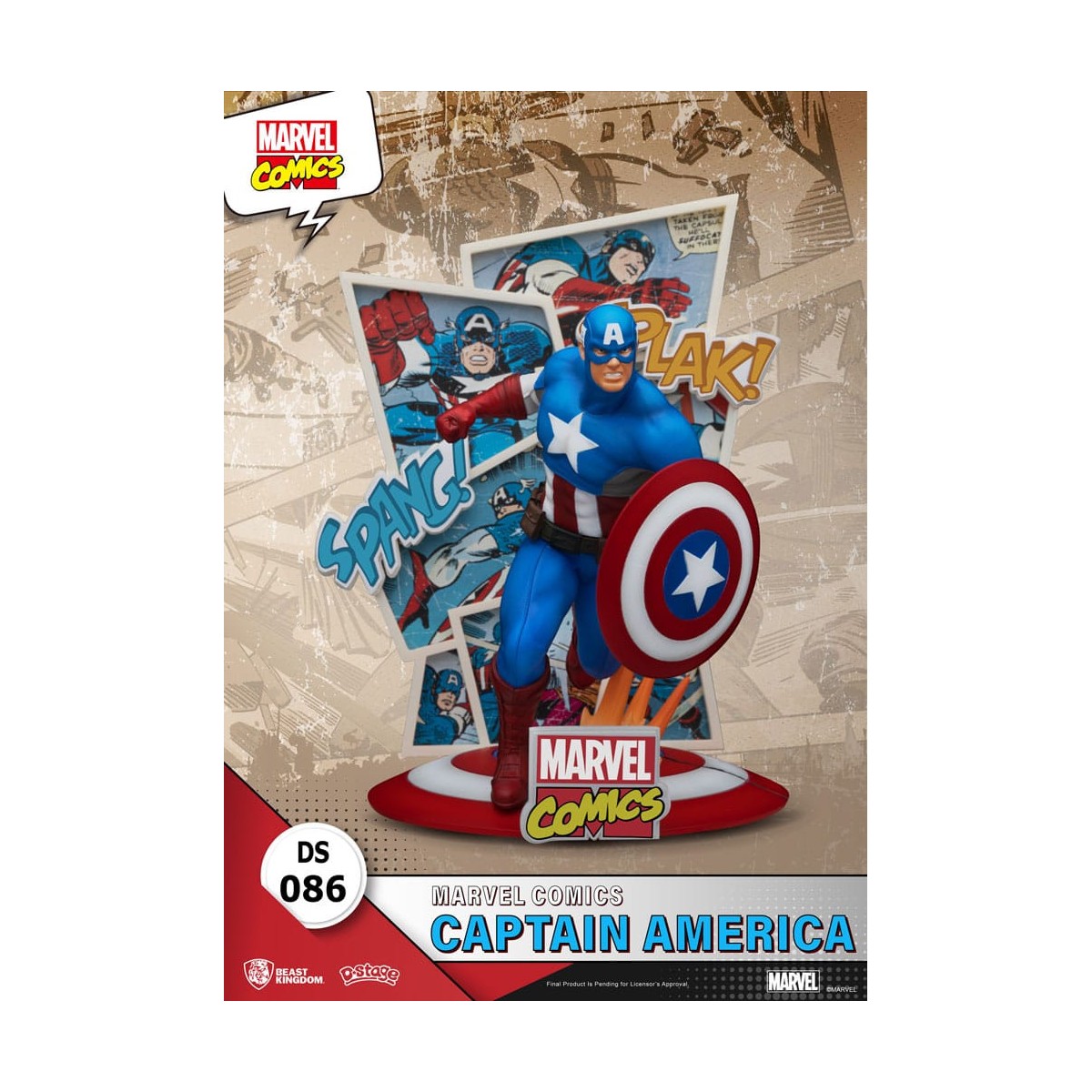 Diorama PVC di Beast Kingdom Marvel Comics - Capitan America D-Stage