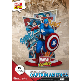 Diorama PVC di Beast Kingdom Marvel Comics - Capitan America D-Stage