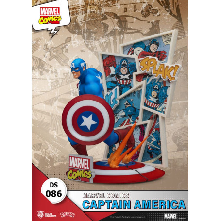 Diorama PVC di Beast Kingdom Marvel Comics - Capitan America D-Stage