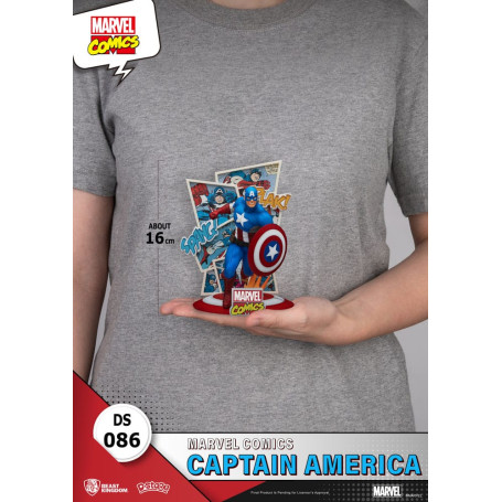 Diorama PVC di Beast Kingdom Marvel Comics - Capitan America D-Stage