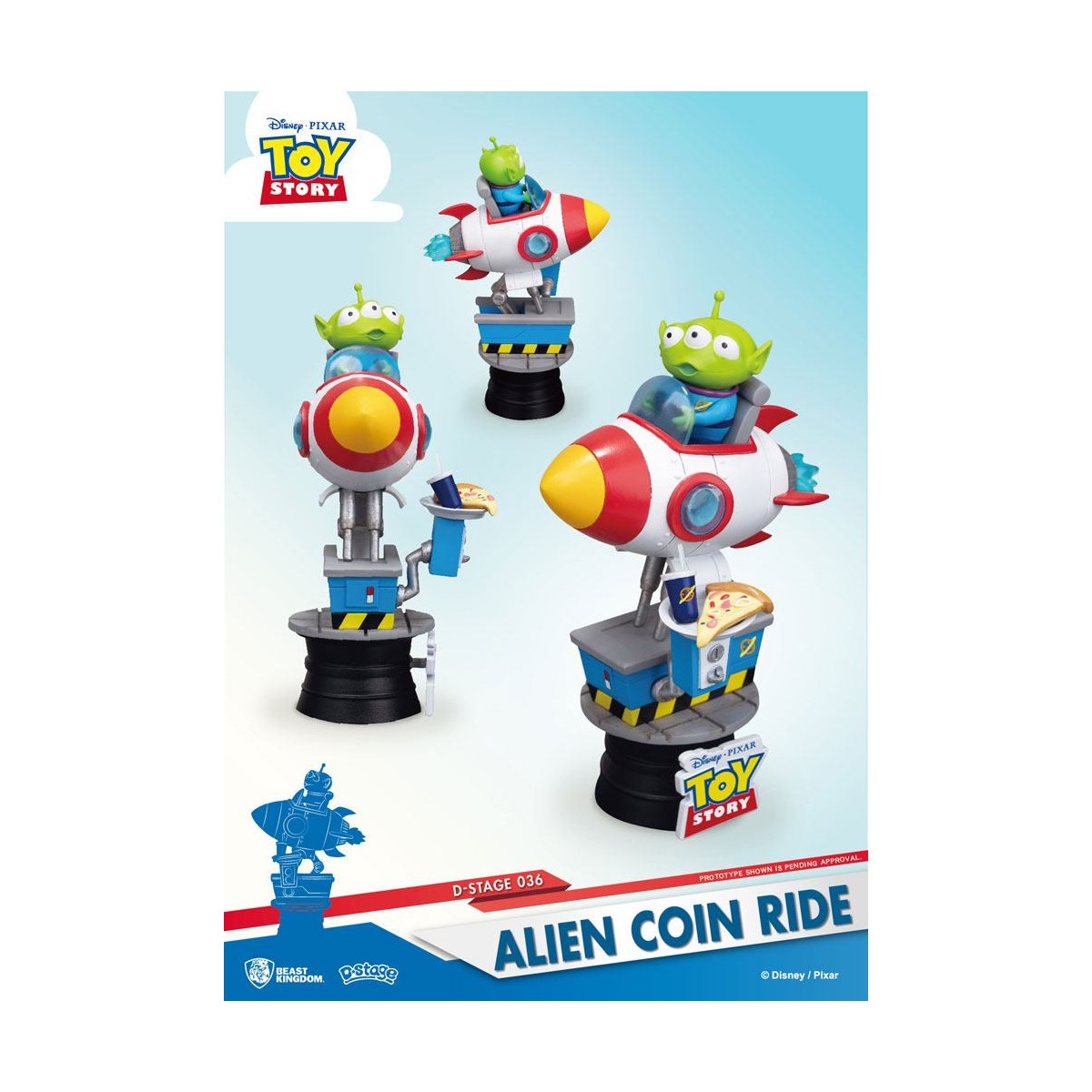 Regno della Bestia Disney - Serie diorama Coin Ride - Alien Coin Ride Toy Story - D-Stage