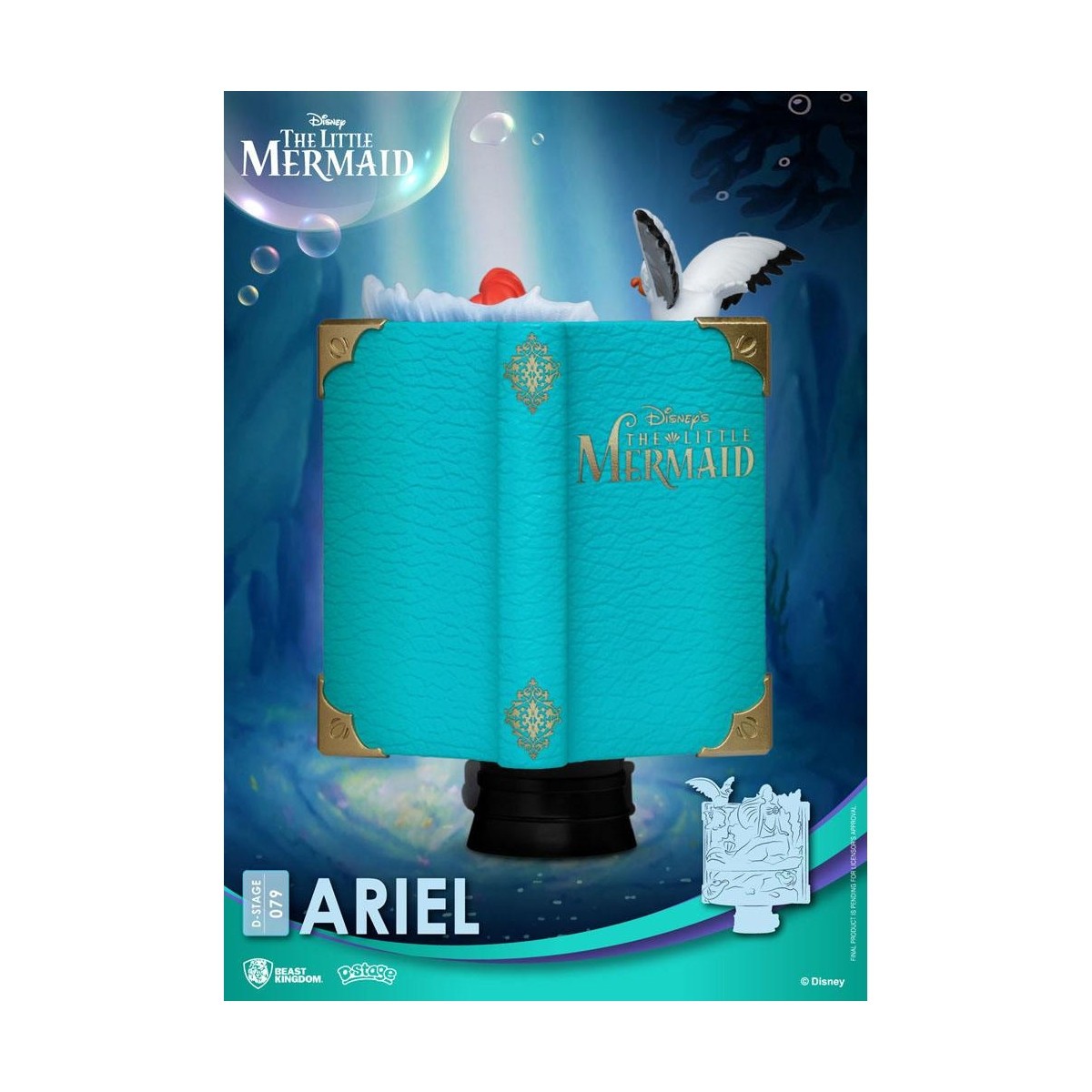 Regno delle Bestie Disney La Sirenetta diorama ARIEL - Serie D-Stage Story Book