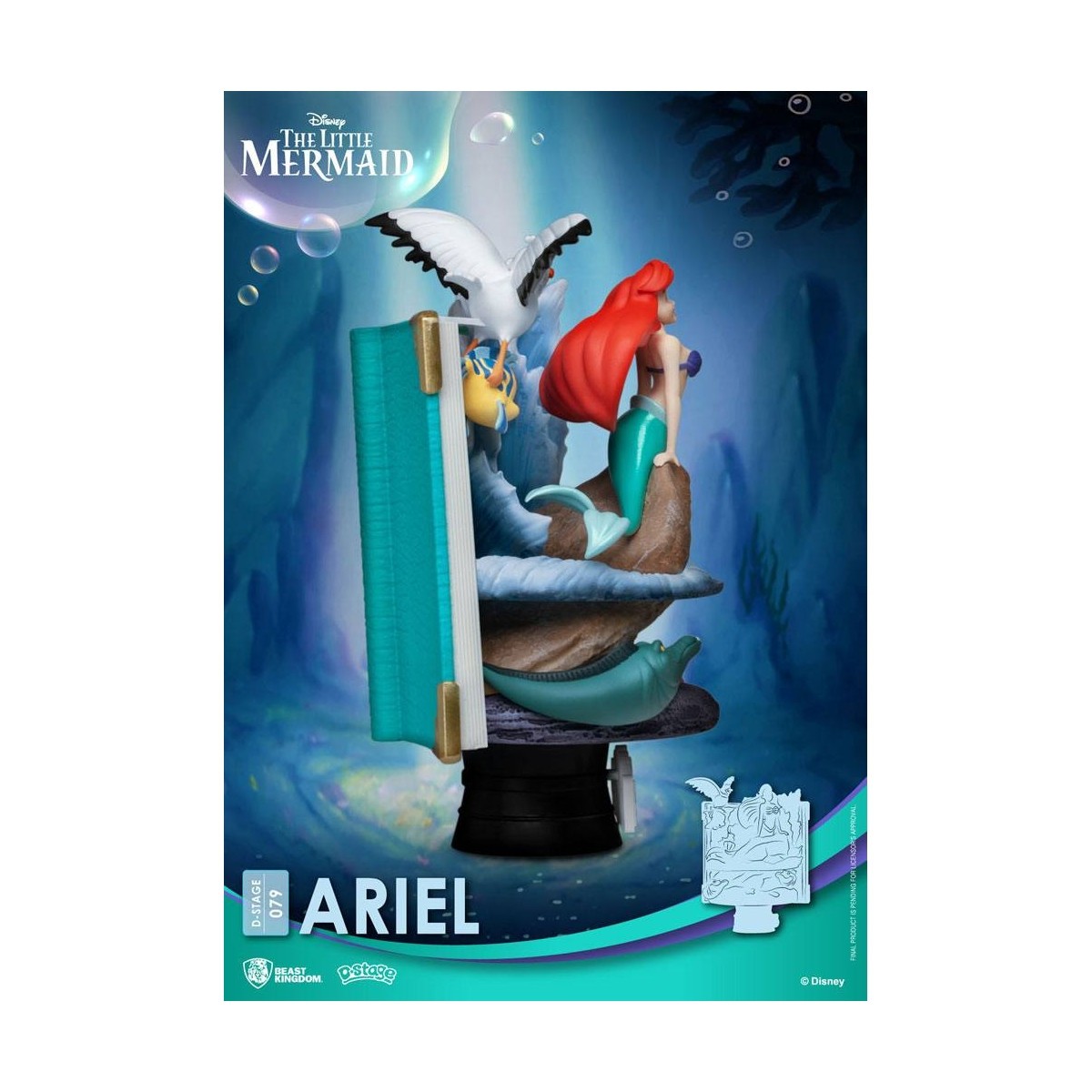 Regno delle Bestie Disney La Sirenetta diorama ARIEL - Serie D-Stage Story Book