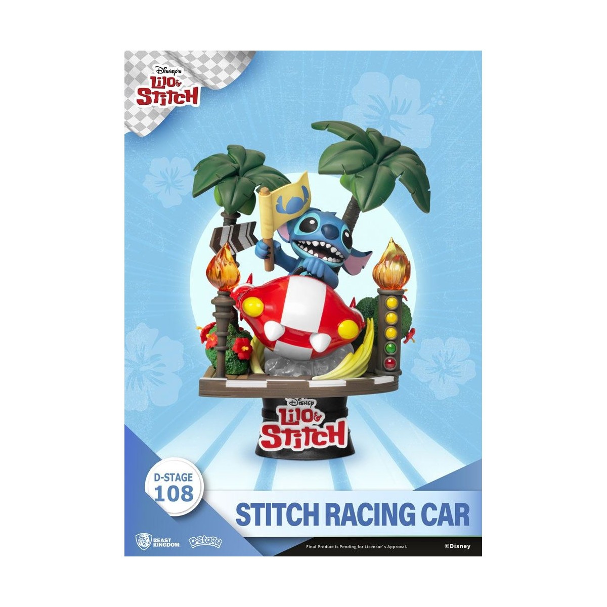 Regno delle Bestie Disney STITCH diorama Stitch auto da corsa - Serie D-Stage Story Book