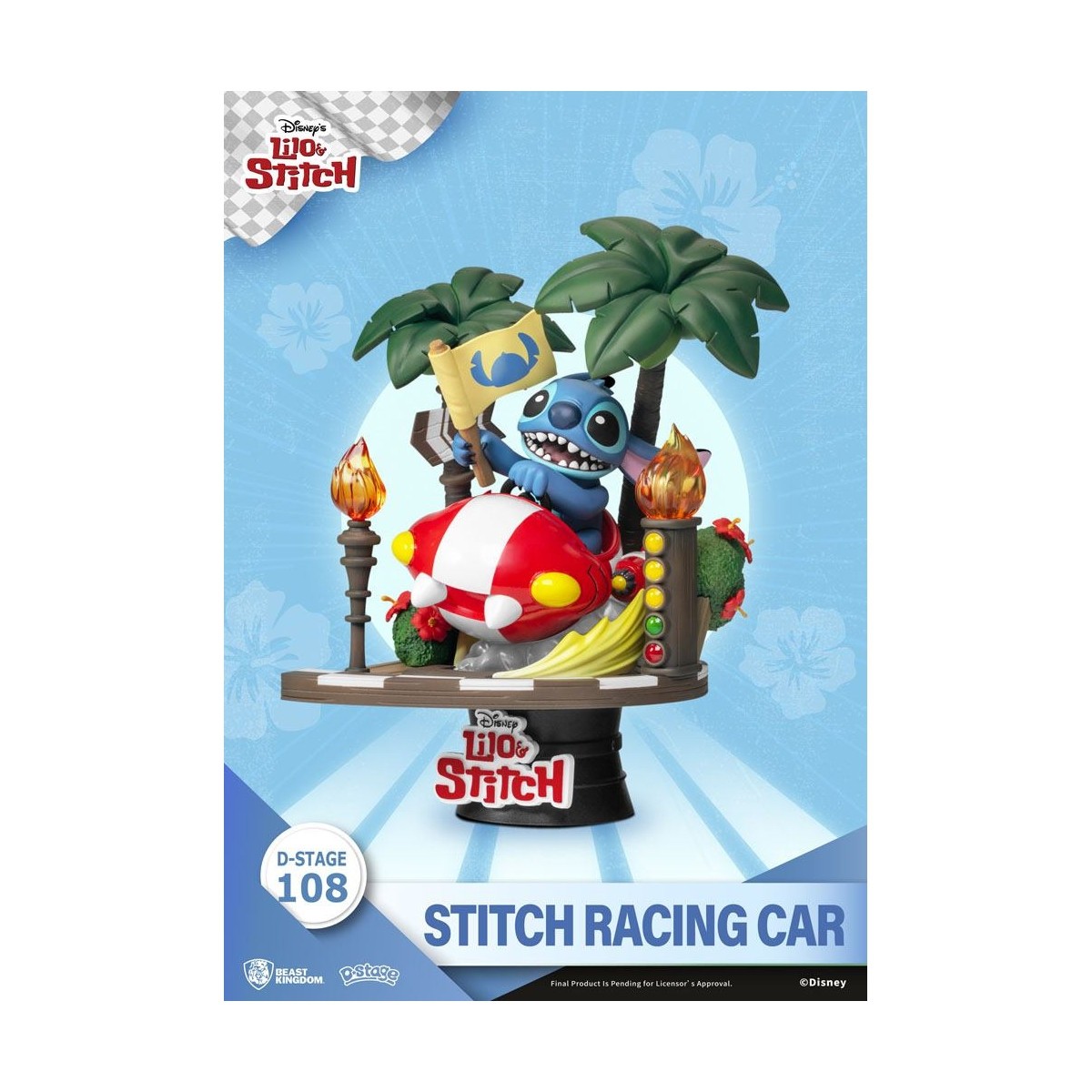 Regno delle Bestie Disney STITCH diorama Stitch auto da corsa - Serie D-Stage Story Book