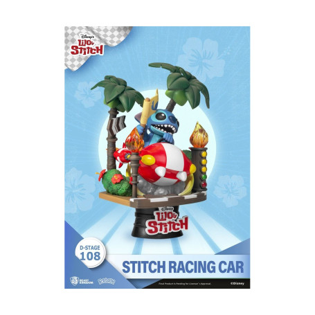 Regno delle Bestie Disney STITCH diorama Stitch auto da corsa - Serie D-Stage Story Book