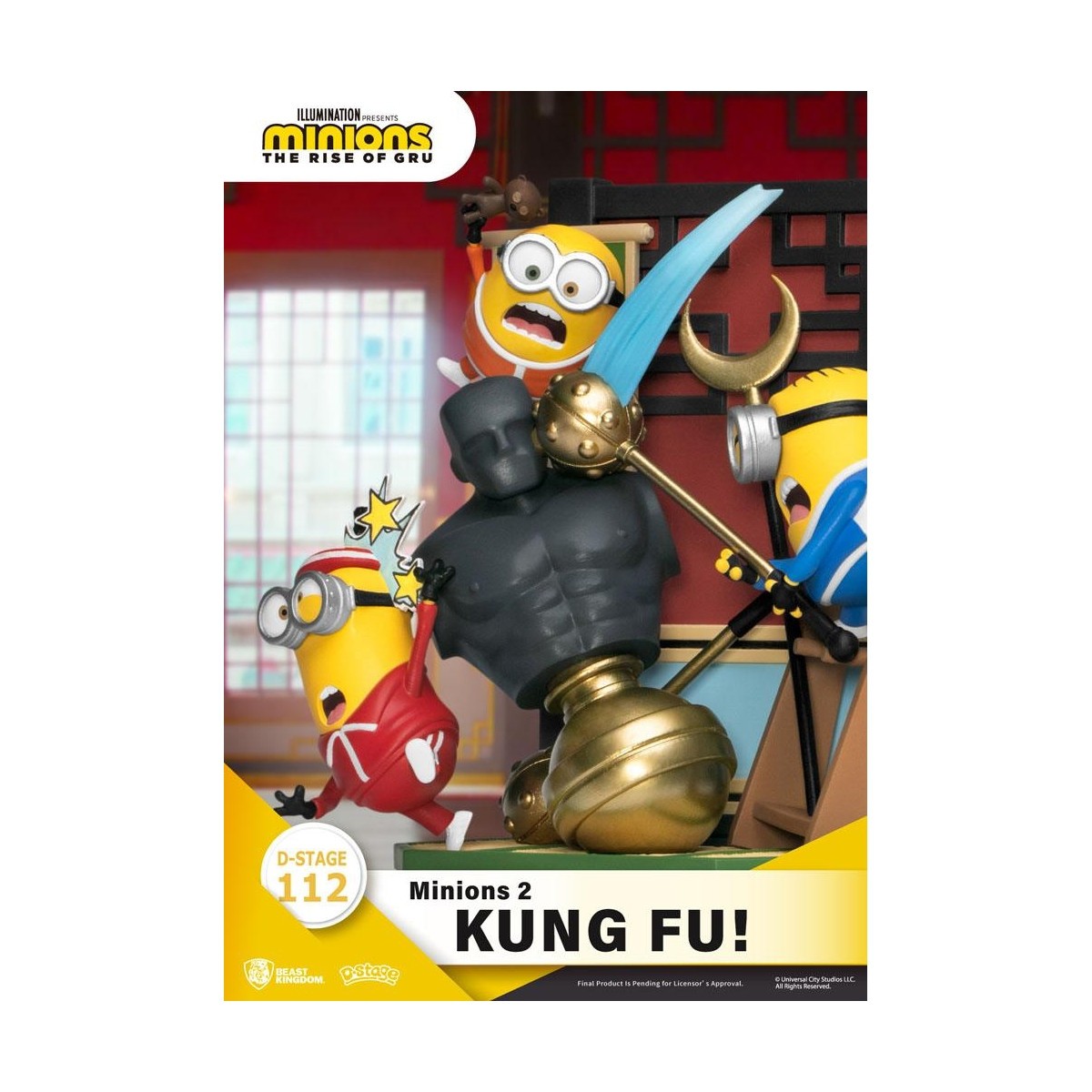 Diorama di Kung Fu di Beast Kingdom The Minions 2! - Serie di libri di storie D-Stage
