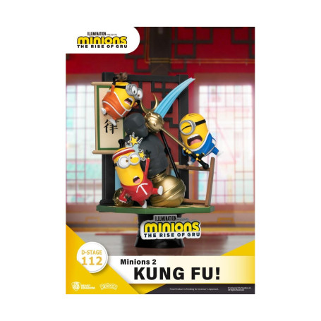 Diorama di Kung Fu di Beast Kingdom The Minions 2! - Serie di libri di storie D-Stage