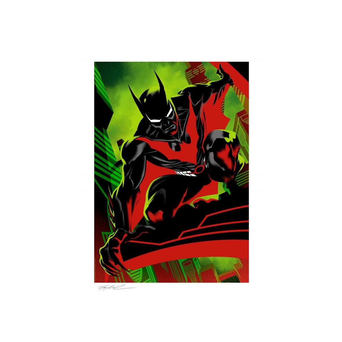 Stampa Sideshow DC Comics - Stampa artistica Batman Beyond 46 x 61 cm - senza cornice