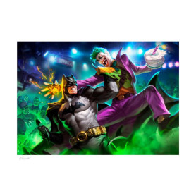 Stampa Sideshow DC Comics - Stampa d'arte Batman vs Joker 46 x 61 cm - senza cornice