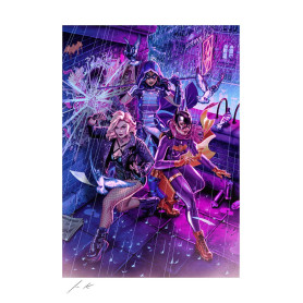 Stampa Sideshow DC Comics - Stampa d'arte Birds of Prey di John Keaveney 46 x 61 cm - non incorniciata