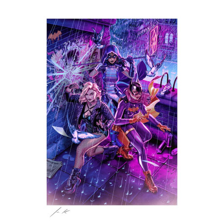 Stampa Sideshow DC Comics - Stampa d'arte Birds of Prey di John Keaveney 46 x 61 cm - non incorniciata