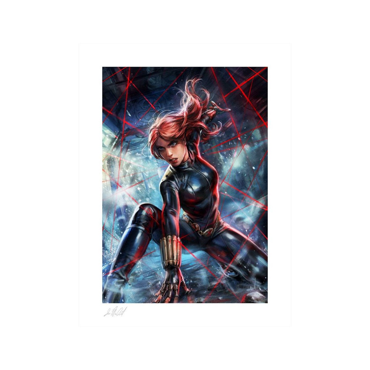 Stampa Sideshow Marvel - Stampa d'arte Vedova Nera - 46 x 61 cm - senza cornice