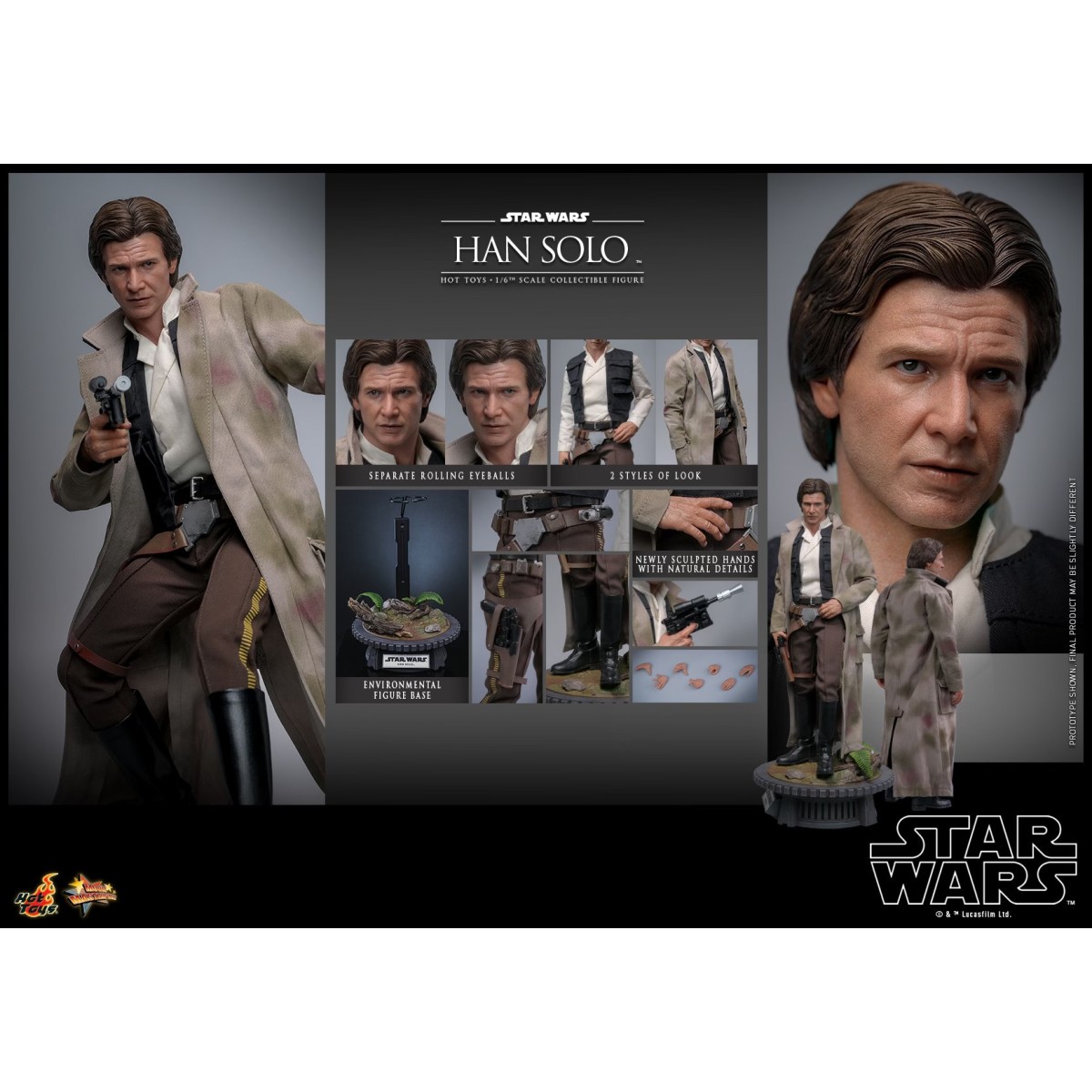 Hot Toys Star Wars Il Ritorno dello Jedi - Movie Masterpiece 1/6 Han Solo