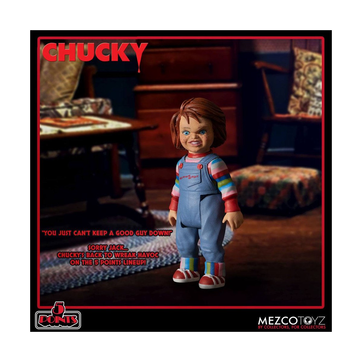 Mezco 5 Punti - Set di figure Chucky Deluxe - Gioco da ragazzi