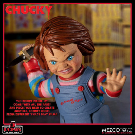 Mezco 5 Punti - Set di figure Chucky Deluxe - Gioco da ragazzi