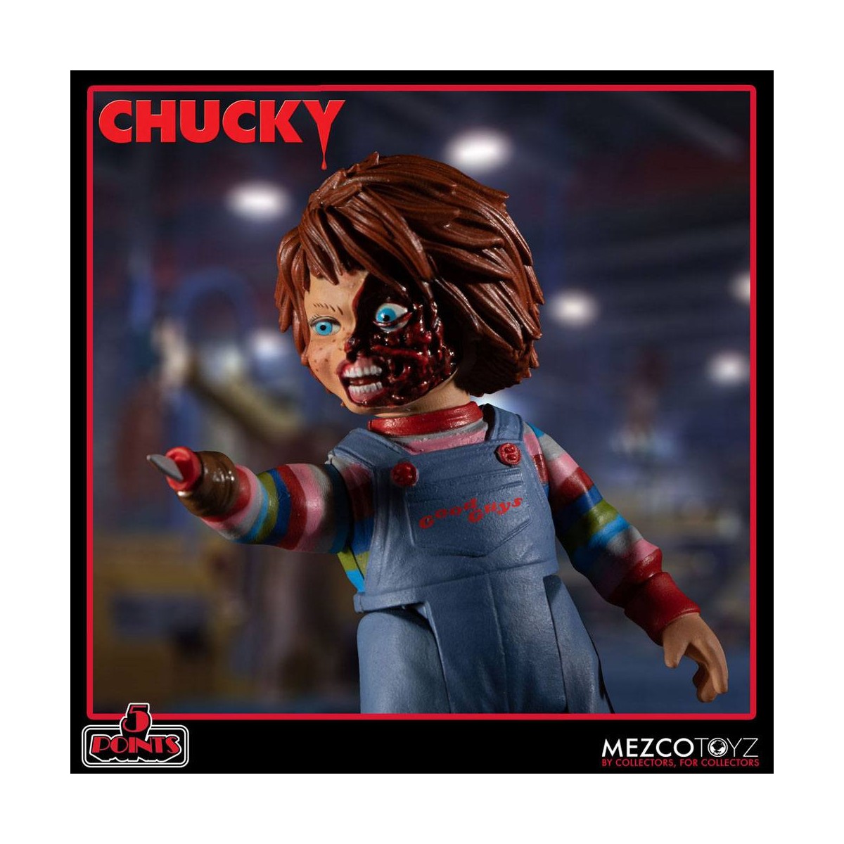 Mezco 5 Punti - Set di figure Chucky Deluxe - Gioco da ragazzi