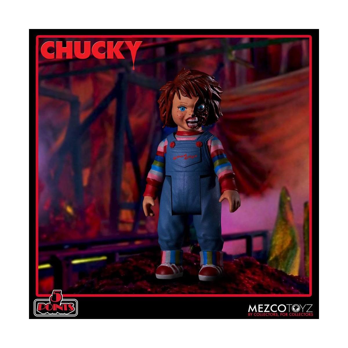 Mezco 5 Punti - Set di figure Chucky Deluxe - Gioco da ragazzi