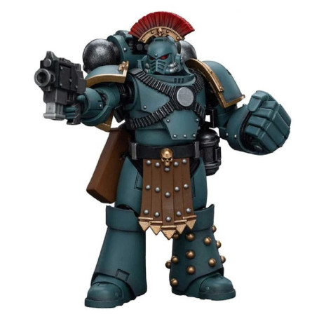 JoyToy Space marines - Figli di Horus - Sergente della squadra tattica MKIV con pugno di potere 1/18 - Warhammer 40K