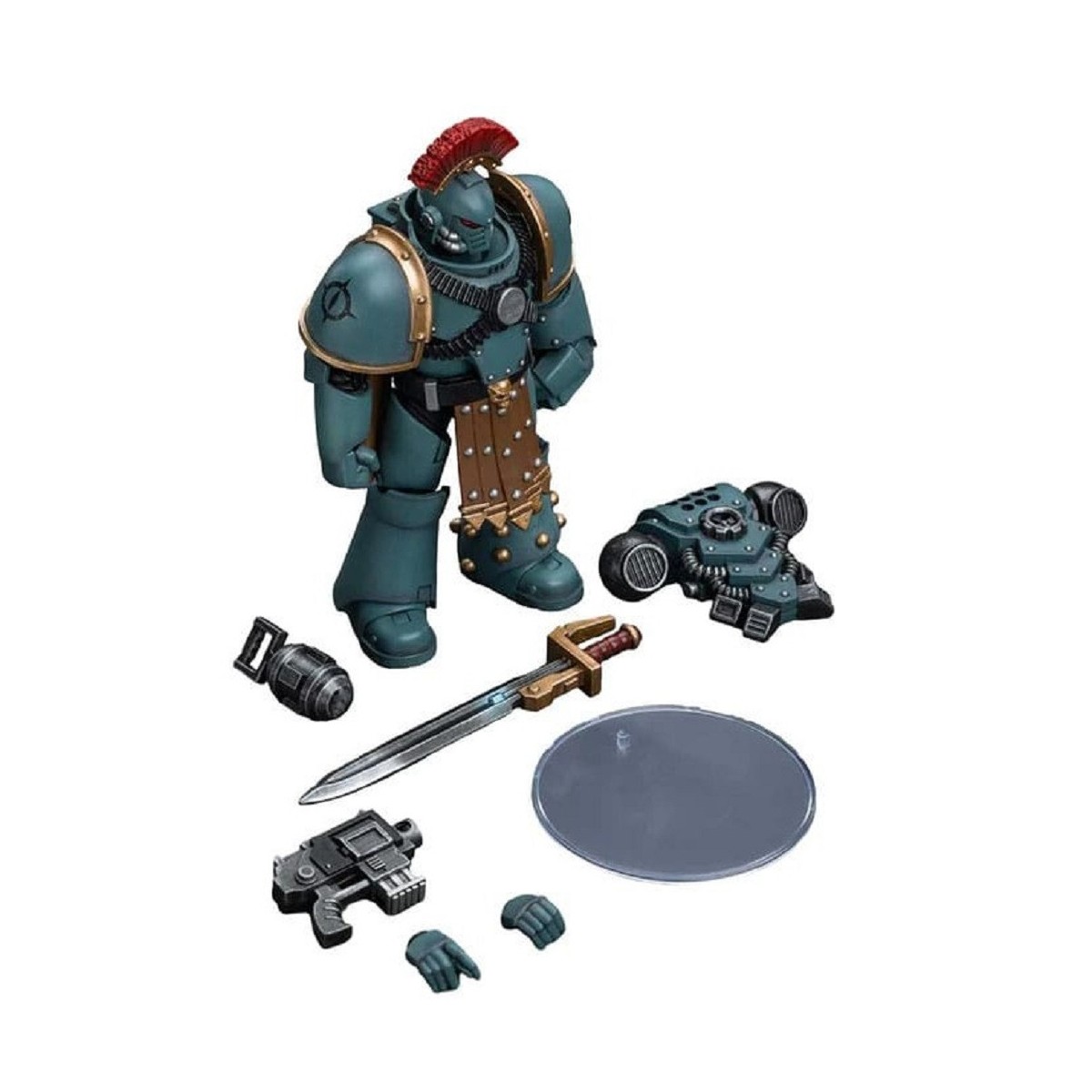 JoyToy Space marines - Figli di Horus - Sergente della squadra tattica MKIV con pugno di potere 1/18 - Warhammer 40K