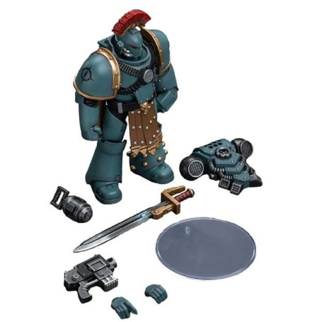 JoyToy Space marines - Figli di Horus - Sergente della squadra tattica MKIV con pugno di potere 1/18 - Warhammer 40K