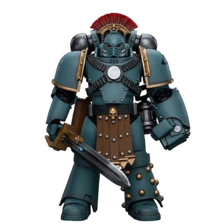JoyToy Space marines - Figli di Horus - Sergente della squadra tattica MKIV con pugno di potere 1/18 - Warhammer 40K