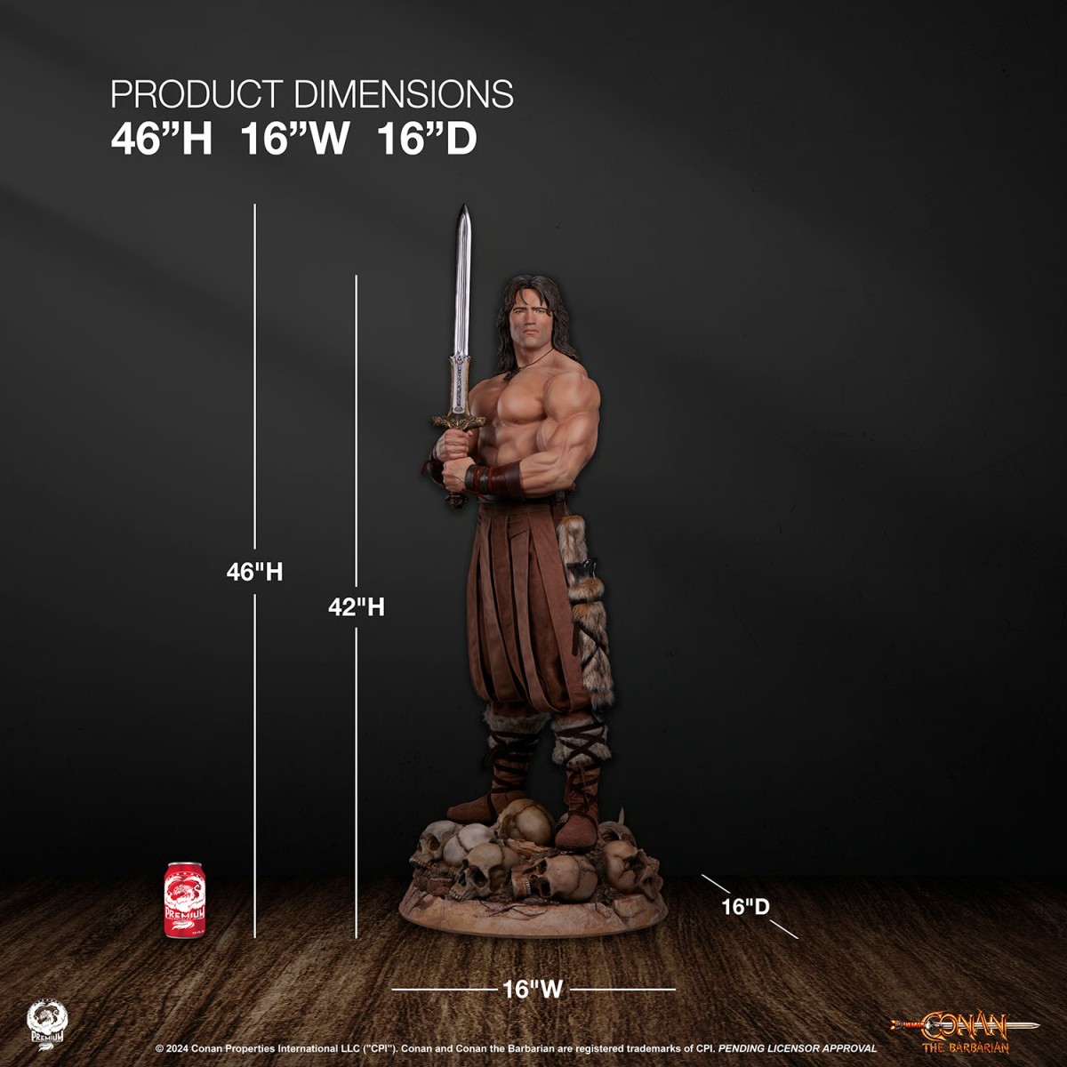PCS Collectibles - Statua di CONAN in scala 1/2